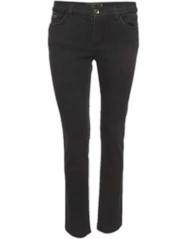 Black Denim Straight Fit Jeans