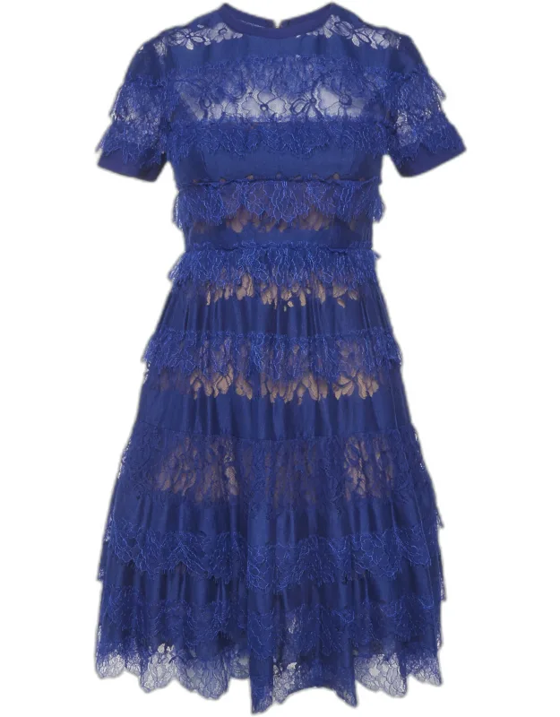 Lace Tiered Mini Dress