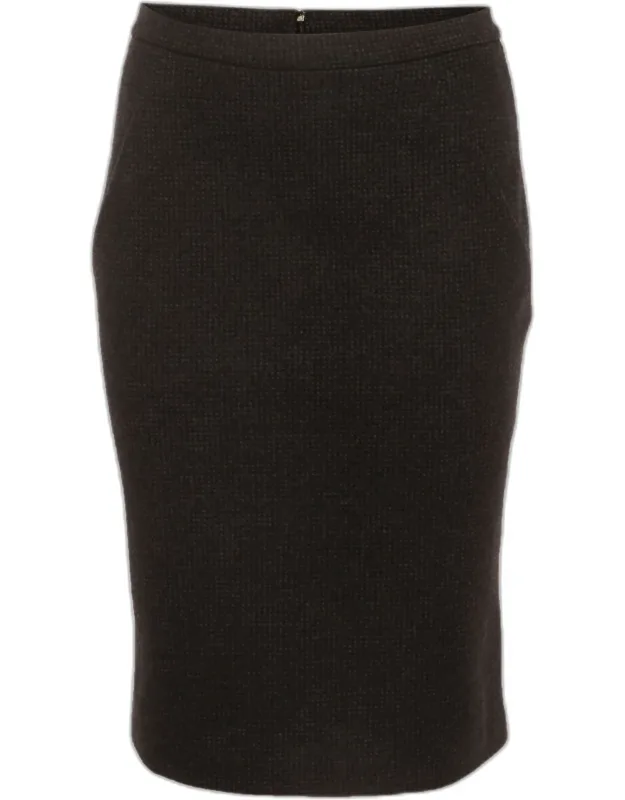 Wool Blend Pencil Skirt