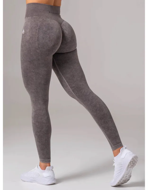 Stonewash Seamless Invisible Scrunch Leggings