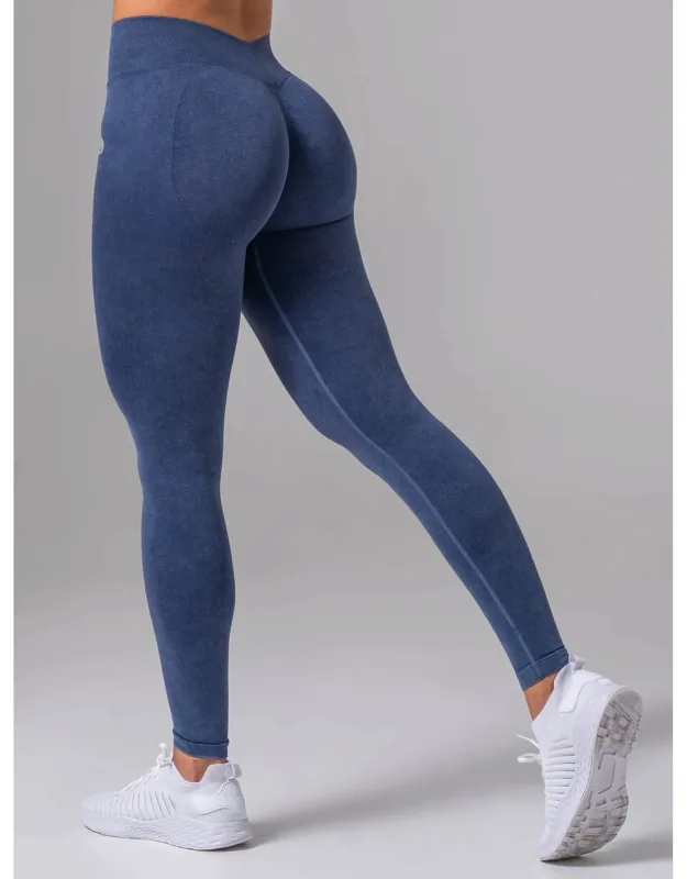 Stonewash Seamless V Back Leggings
