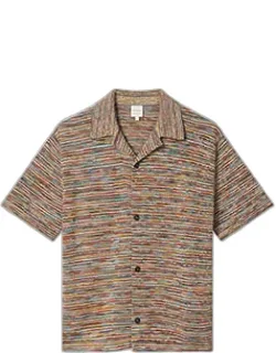 'signature Stripe' Knitted Cotton Shirt