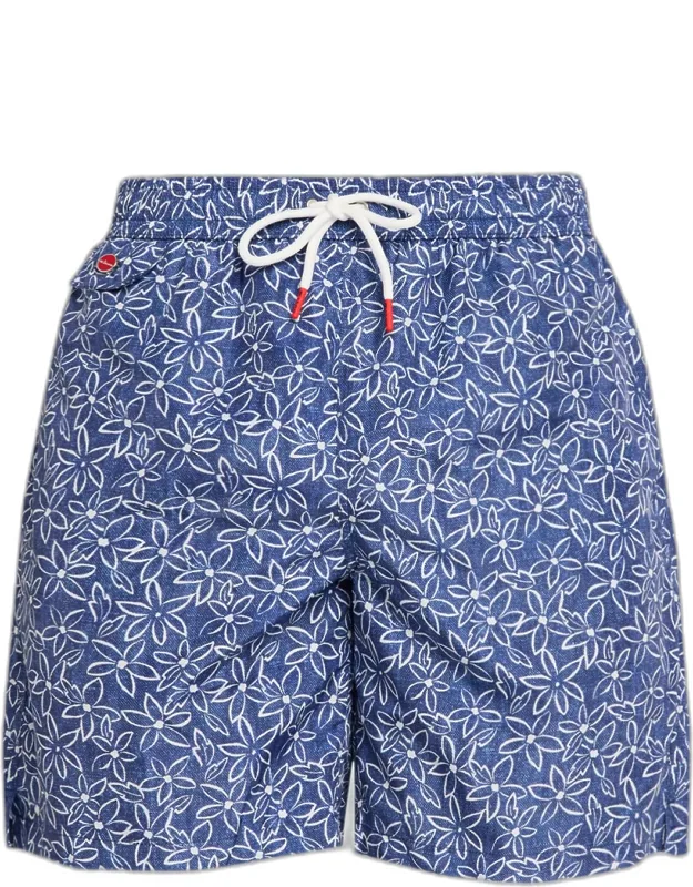 Floral Polyester Swim Trunks