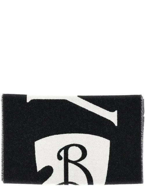 Jacquard Logo Wool Scarf