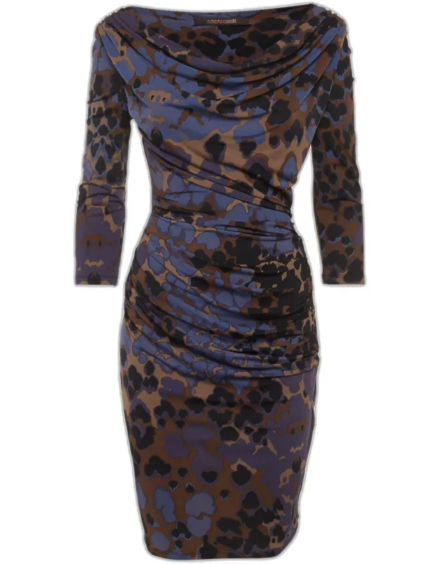 Animal Print Jersey Knit Mini Dress