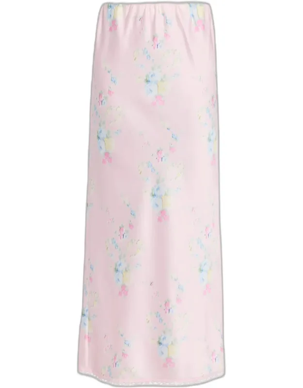 Kalo Satin Maxi Skirt