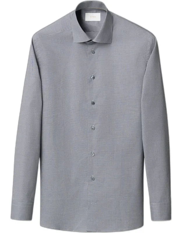 Contemporary Fit Micro-houndstooth Elevated Dress Shirt