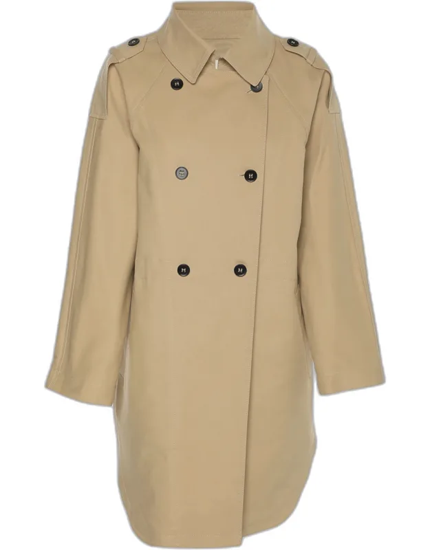 Stretch Cotton Double Breasted Coat