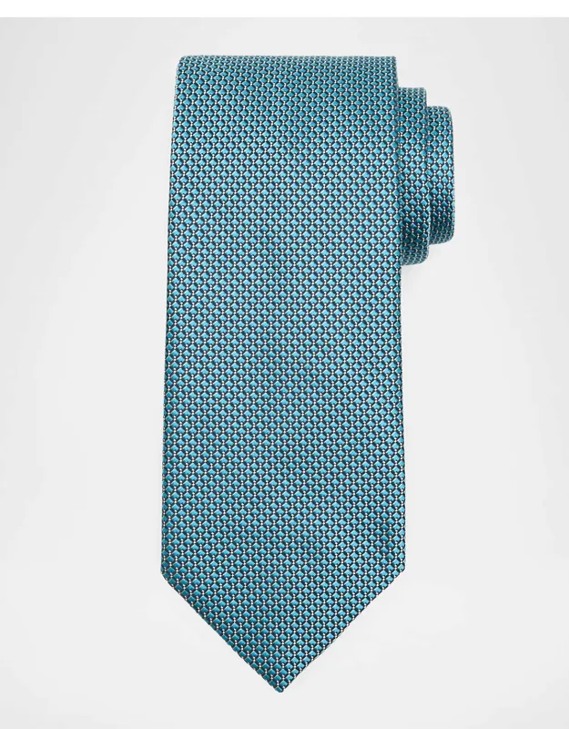 Micro-geometric Square Jacquard Silk Tie
