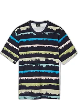 Drip Stripe Cotton T-shirt