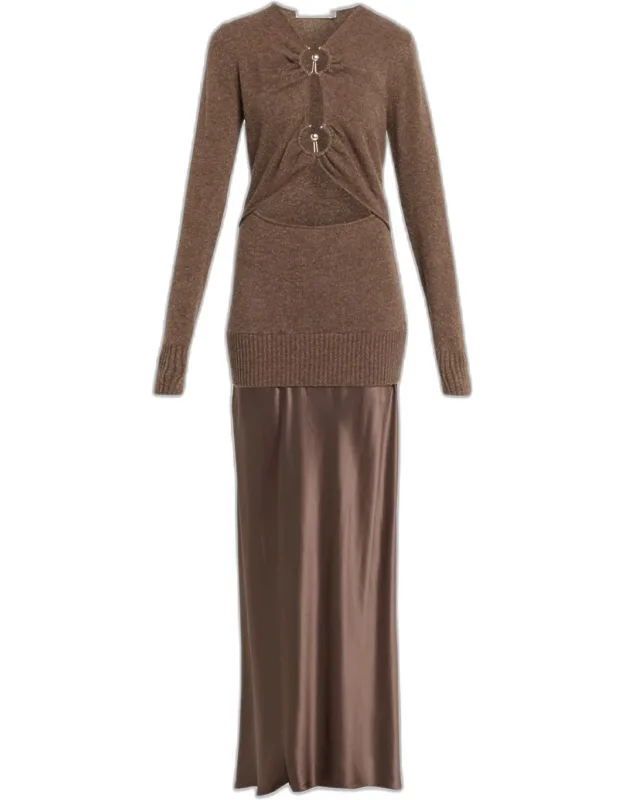Orbit Ruched Long-sleeve Dress