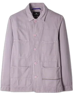 Lilac Cotton-linen Work Jacket