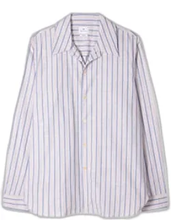 Slub Stripe Cotton Shirt