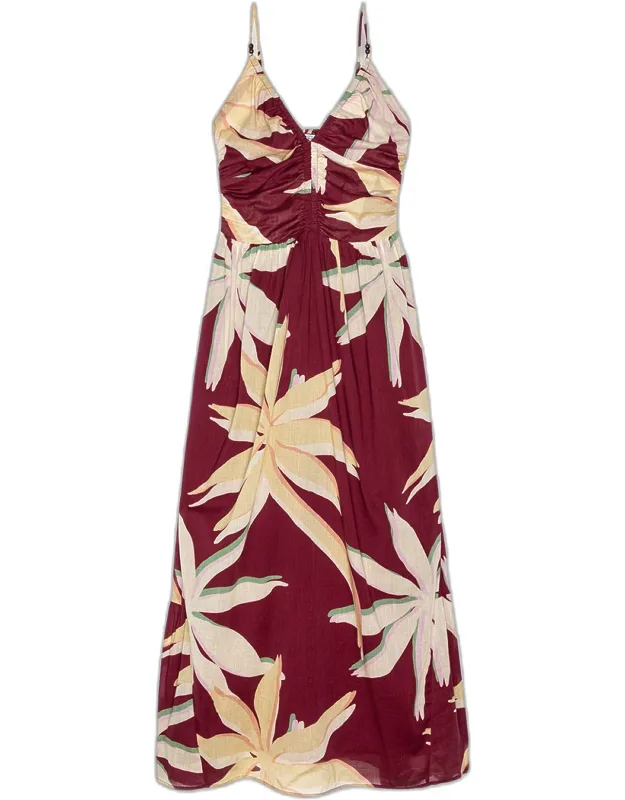 Palm Cotton Maxi Dress