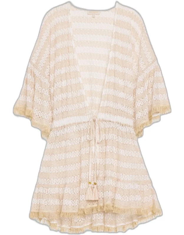 Striped Knit Coverup Dress