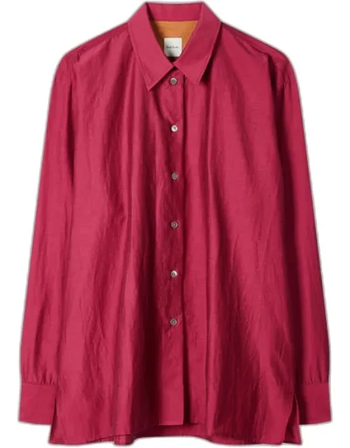 Silk-blend Long-sleeve Shirt