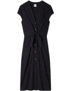 Seersucker Midi Dress