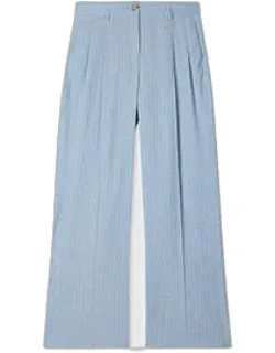 Light Blue Pinstripe Trousers