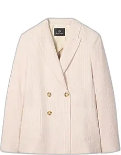Seersucker Cotton Stripe Blazer