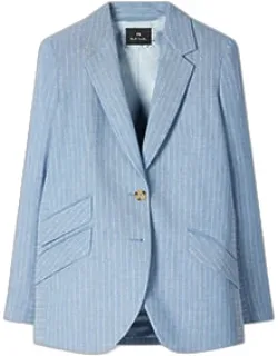 Light Blue Pinstripe Blazer