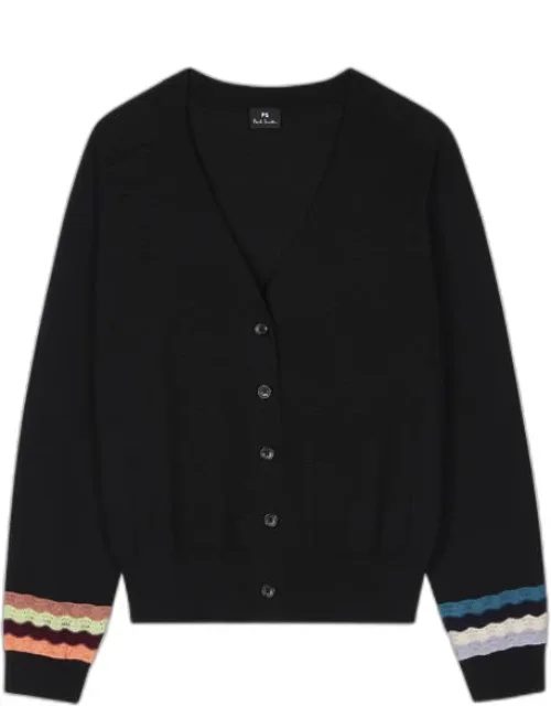 Zig Zag Sleeve Cardigan
