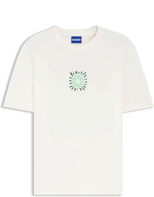 Printed-artwork T-shirt In Soft Cotton With An Easy Fit
