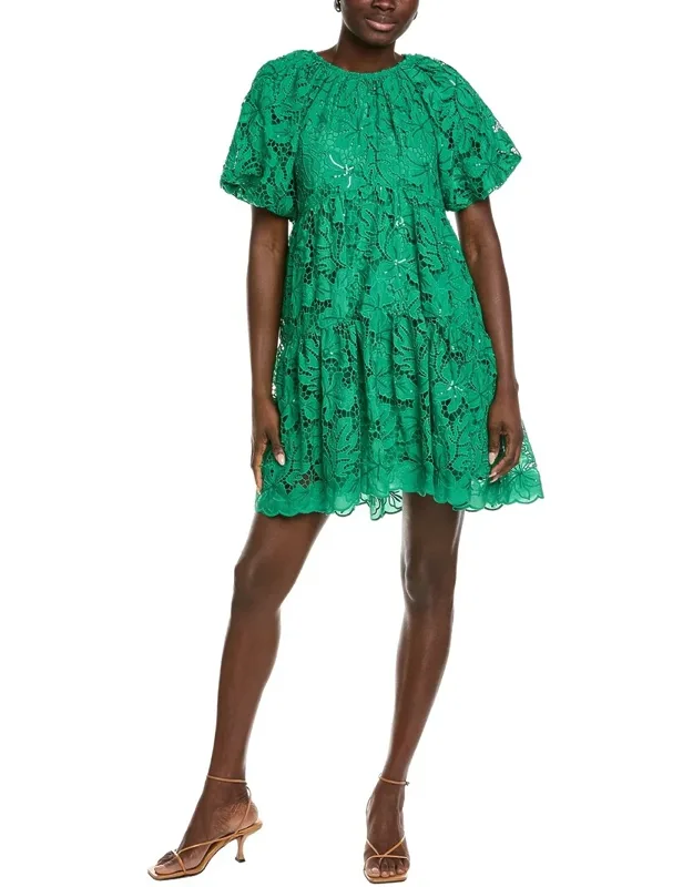 Sequined Tiered Mini Dress