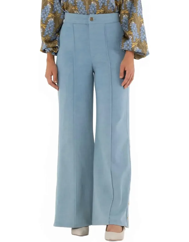 Paisley Pant In High-waisted Wide-leg