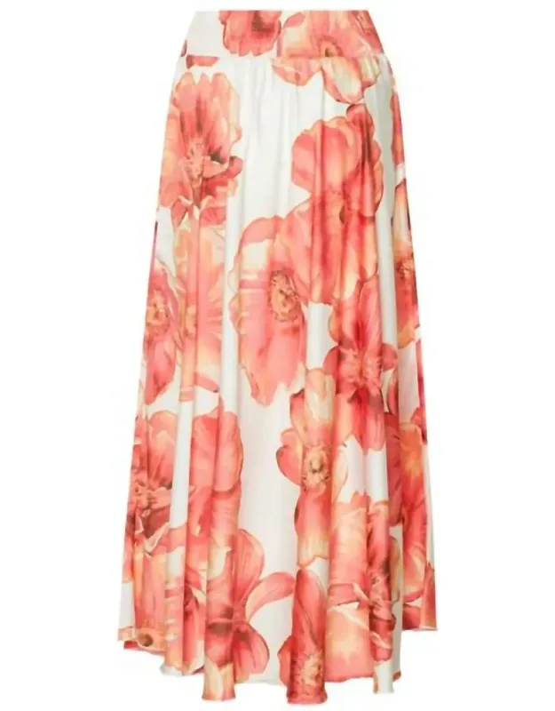 _savannah Skirt In Maui Floral - Pull-on Closure, Maxi Design_