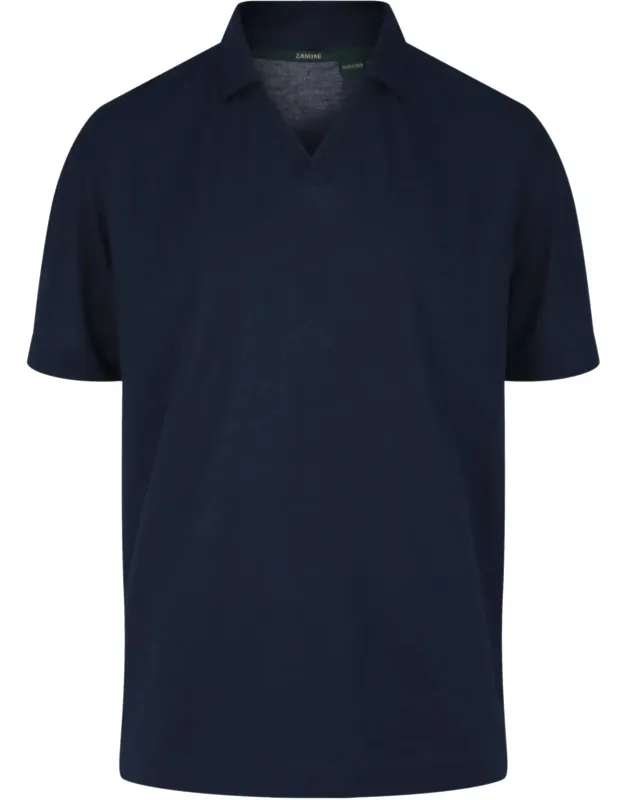 Open Collar Polo Shirt