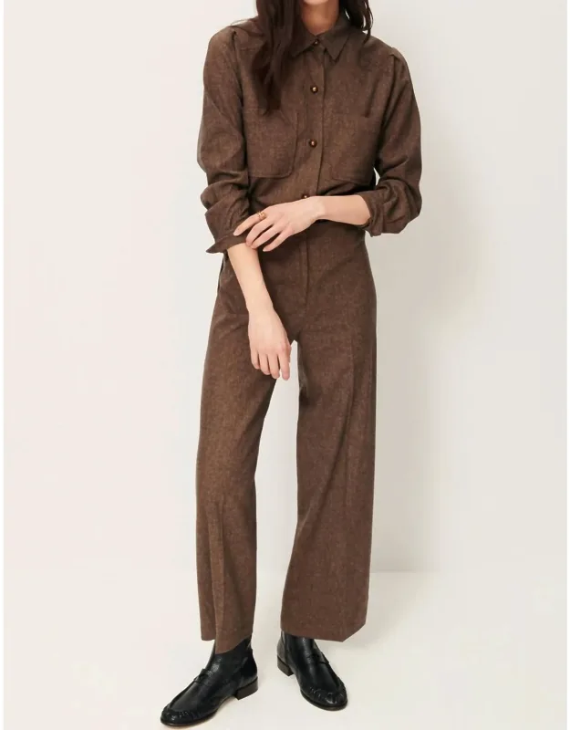 Straight Pleated Pants