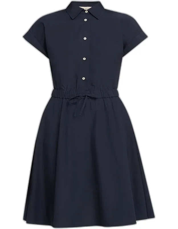Short-sleeve Cotton Voile Mini Dress