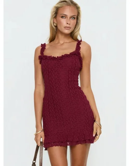 Frill Lace Mini Dress