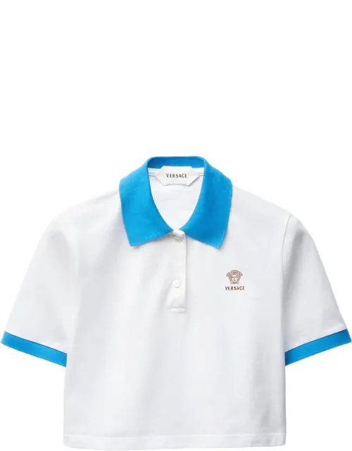 Cropped Logo Polo Shirt