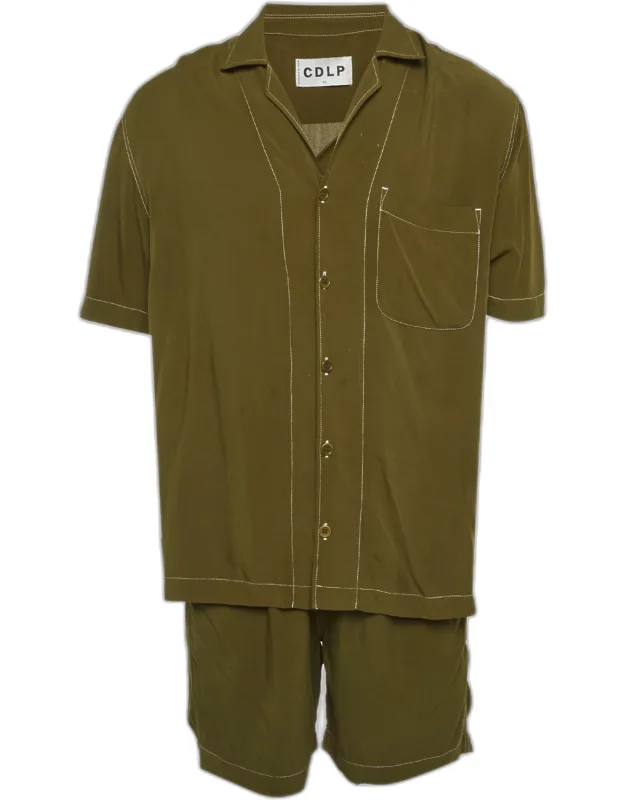 Cotton Button Up Shirt & Shorts Set