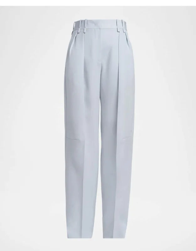 Pleated Wool Straight-leg Pants