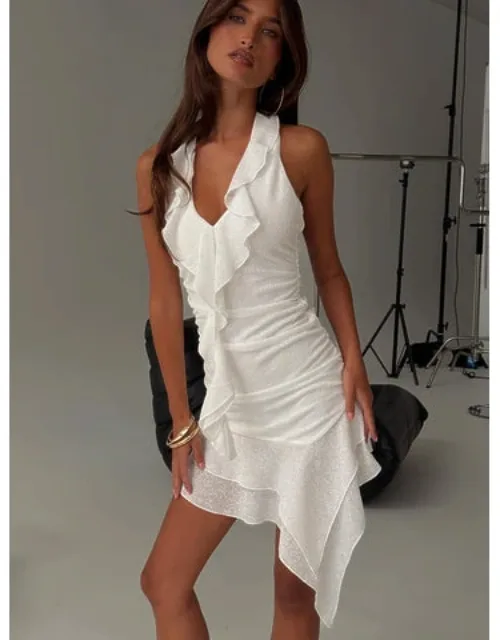 Plunge Frill Mini Dress