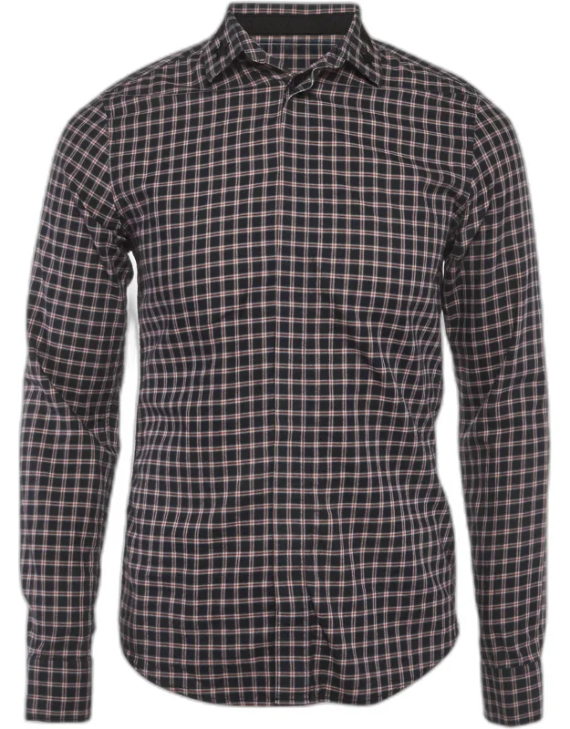 Checked Cotton Twill Slim Fit Shirt