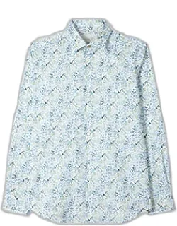 Tailored-fit 'watercolour Blossom' Print Shirt