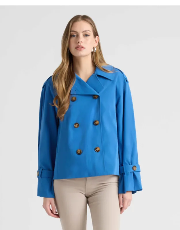 Double Breasted Short Trench Coat