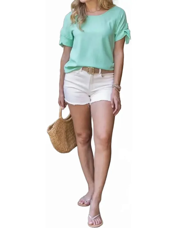 Twist Sleeve Summer Top