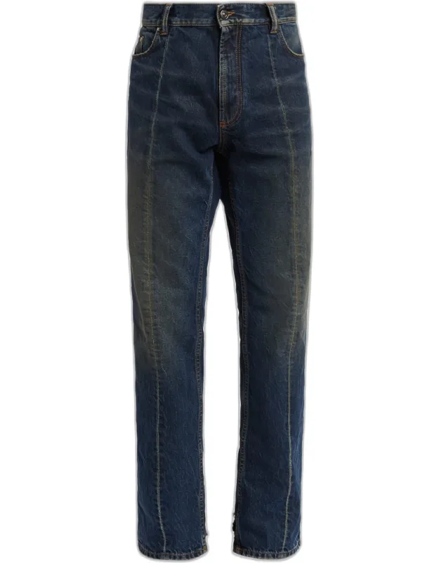 Straight-leg Denim Jeans