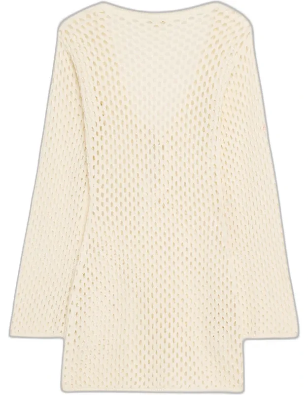 Open-knit Mini Dress