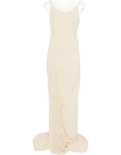 Gathered Sleeveless Maxi Dress