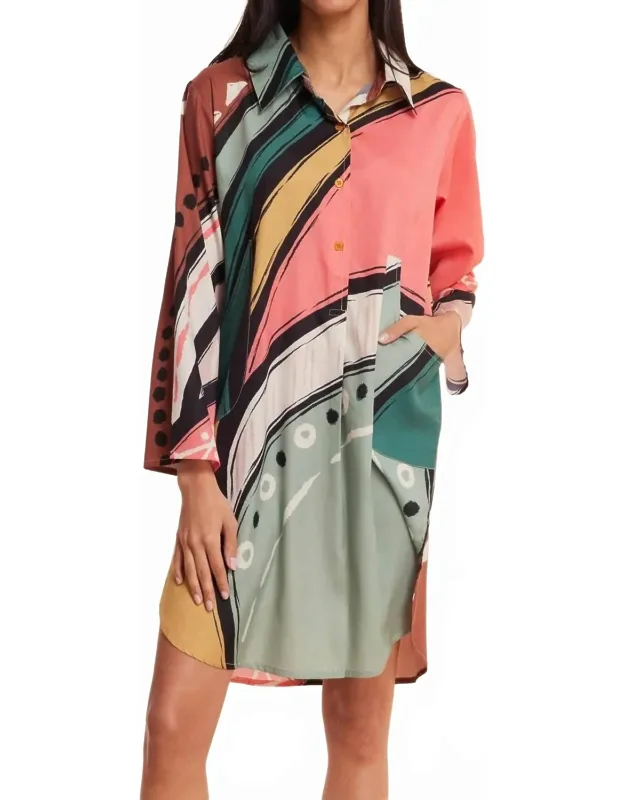 Abstract Fall Resort Dress