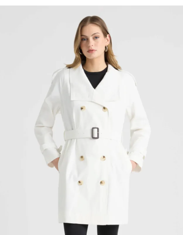 Trench Coat With Self Belt