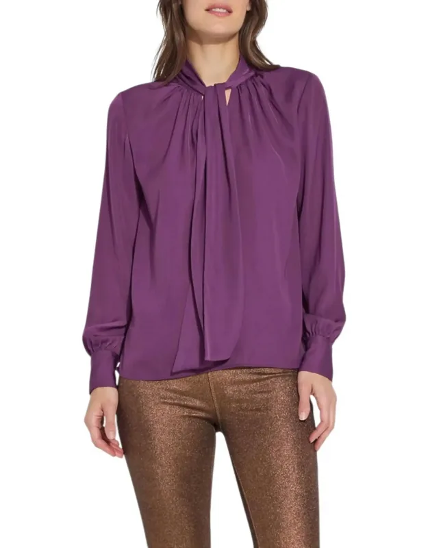 Scarf Neck Pull On Blouse