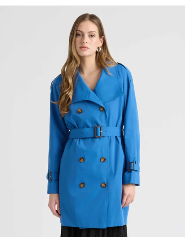 Trench Coat With Self Belt