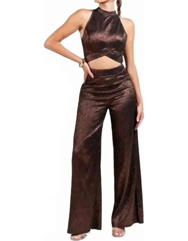 Briar Mockneck Top & Wide Leg Pants Set