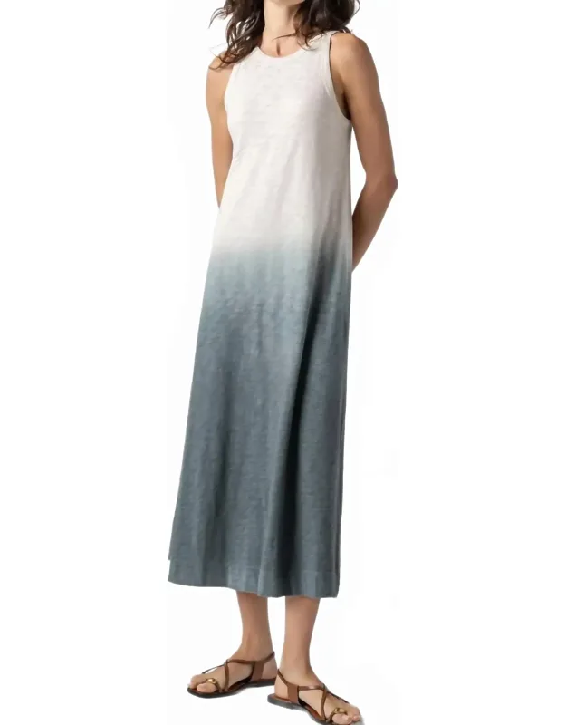 Ombre Jewel Neck Tank Dress